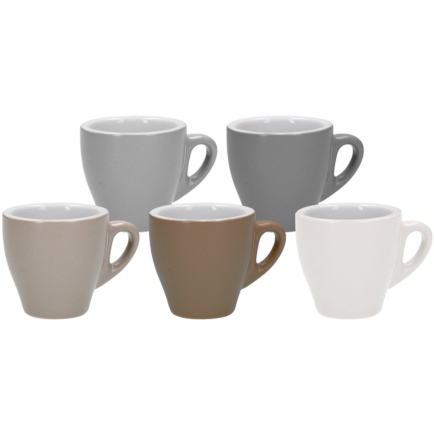 GUSTO CASA - Tazze da caffè Effetto opaco in stoneware Linea Caribe - set 6 pezzi